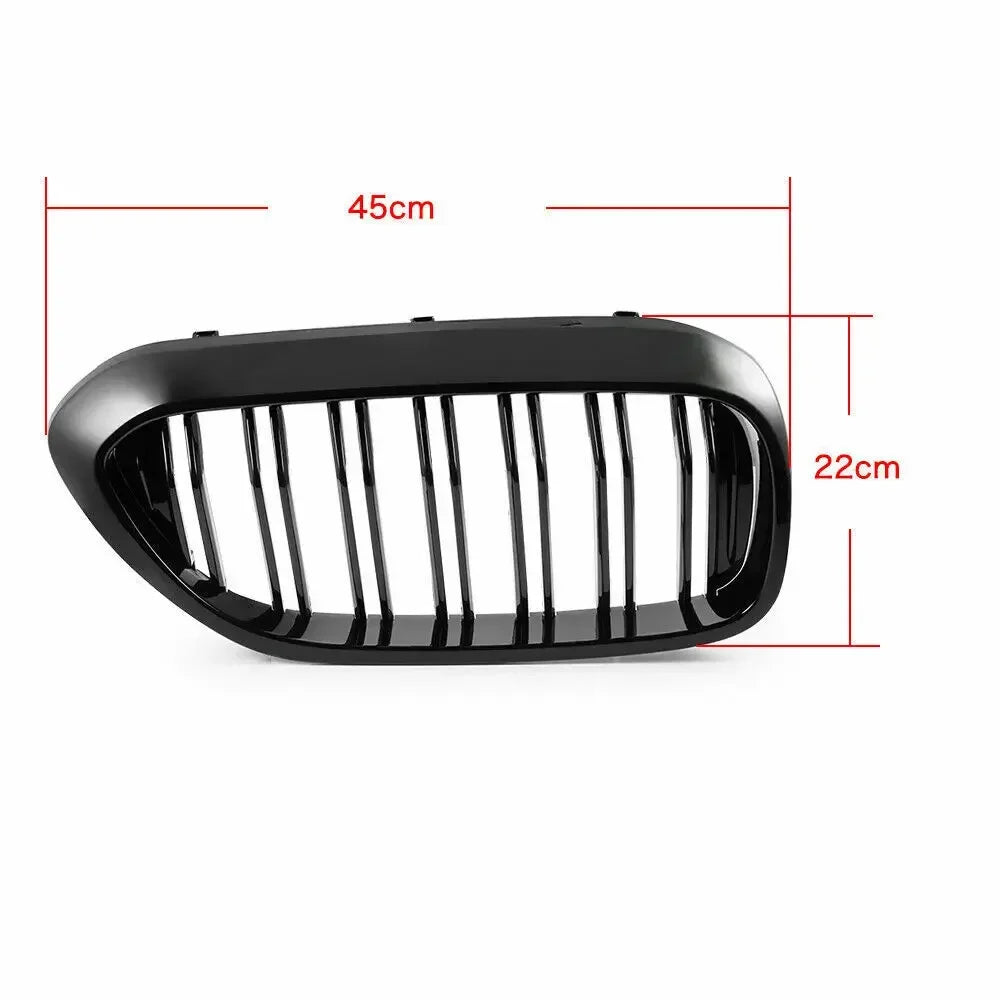 1 Pair Grille For BMW G30 G31 5 Series Sport M5 Front Kidney Dual Slats Racing Grill Gloss Black Replacement Part Double Line
