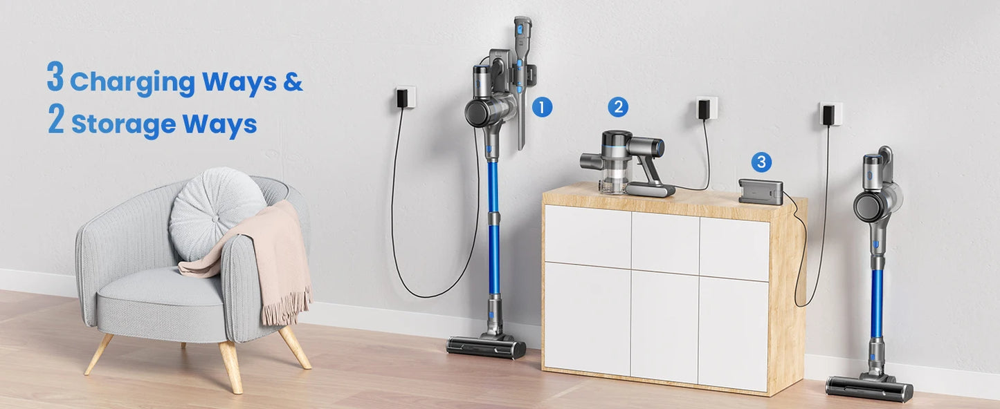 INSE S9X Cordless Vacuum Cleaner 45Kpa Stick Vacuum with LED Display 55min Runtime 4 Suction Modes Smart Adjustment Home Applian