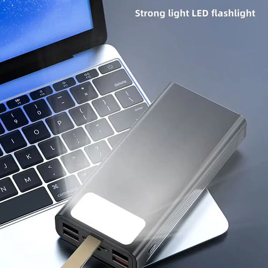 20000mAh Power Bank Portable Fast Charger 4 USB High Volume LED Battery Pack