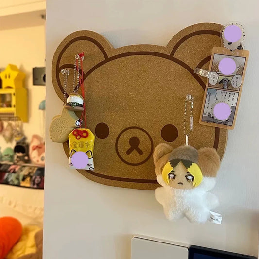 Rilakkuma Felt Board New Anime Relax Bear Thickened Wall Sticker Commemorative Photo Message Boards Bedroom Home Decoration Gift