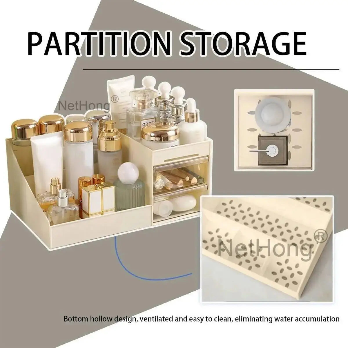 Makeup Cosmetic Organiser Dressing Table Make-Up Holder Tidy Storage Box New