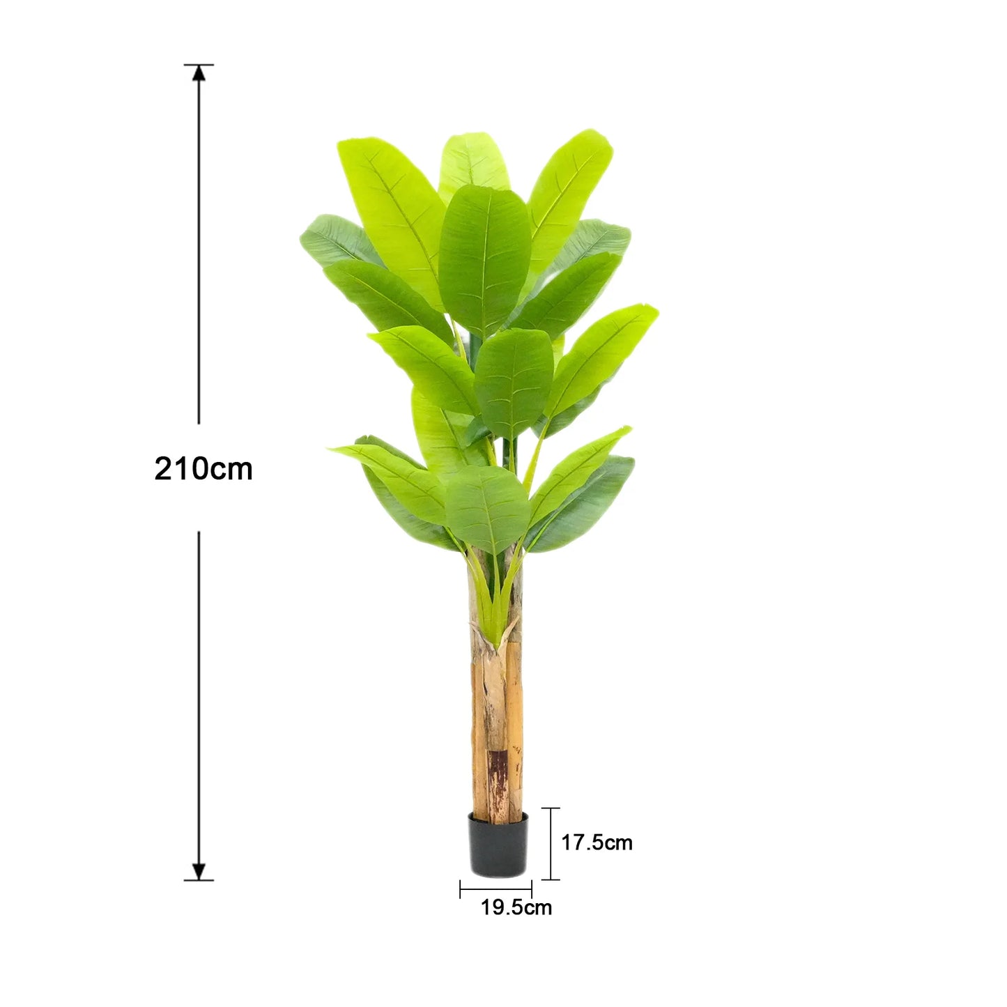 Bird of Paradise Artificial Plants Tree Tropical Faux Banana Silk Tree Fake Banana Leaf Plant with Stalks for Home Office Decor