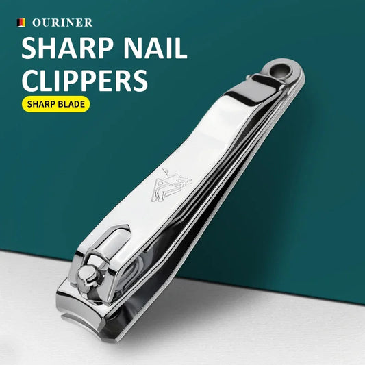 Ouriner Nail Clippers Stainless Steel Sharpest Nail Cutter Duty Curved Edge for Adult Men Women Swing Out Nail Cleaner/File
