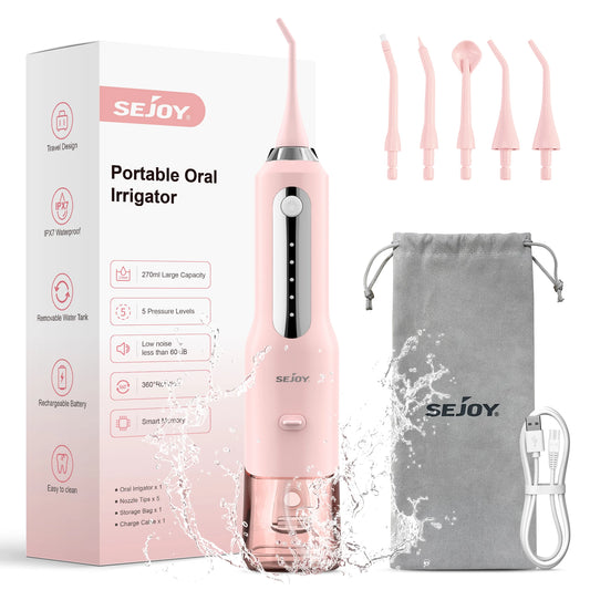 SEJOY Home Dental Oral lrrigator Water Flosser 4 Colors Thread Teeth Pick Mouth 5 Modes Washing Machine USB Rechargeable