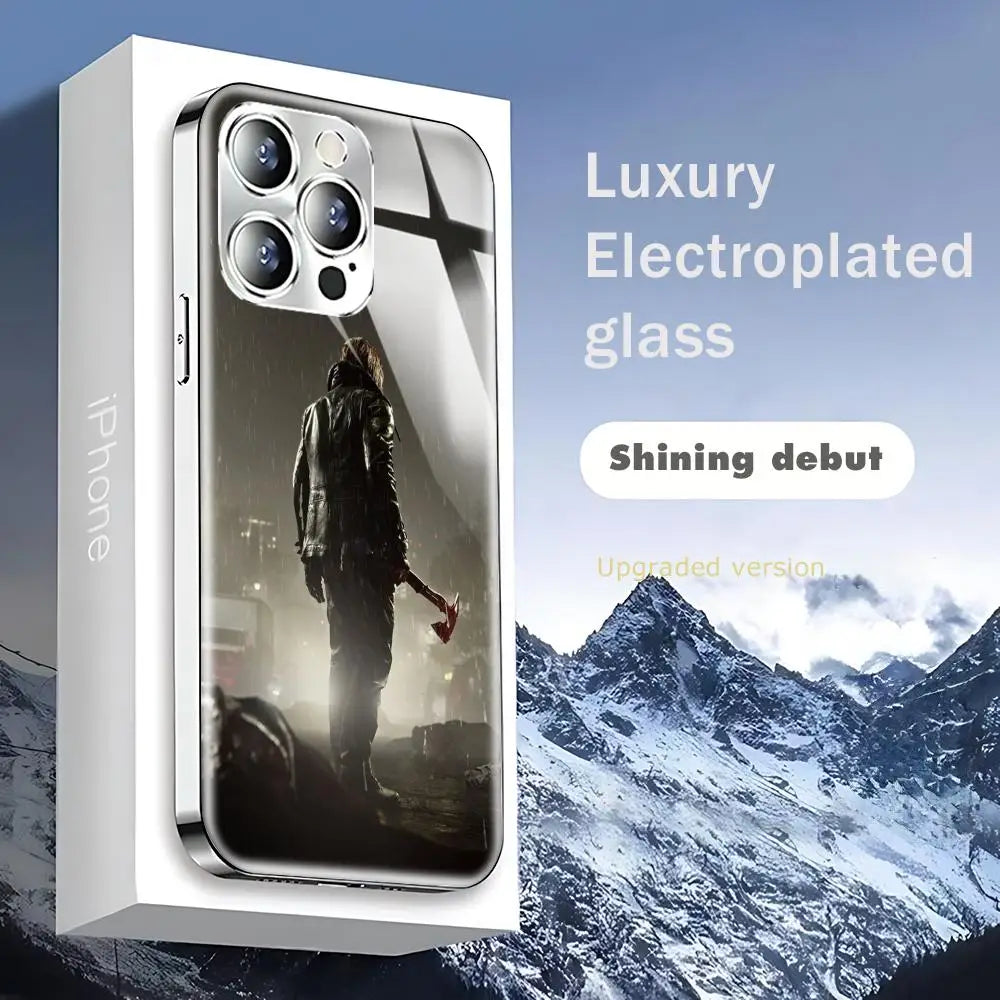 Resident Evil Requiem Phone Case For iphone 17 16 15 14 13 12 Pro Plus Max New Electroplated glass Case
