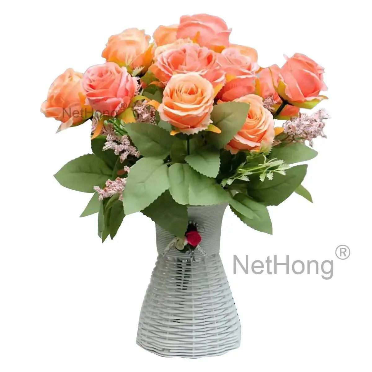 Artificial Flowers Fake Plants Plastic UV Resistant Home In/Outdoor Garden Decor