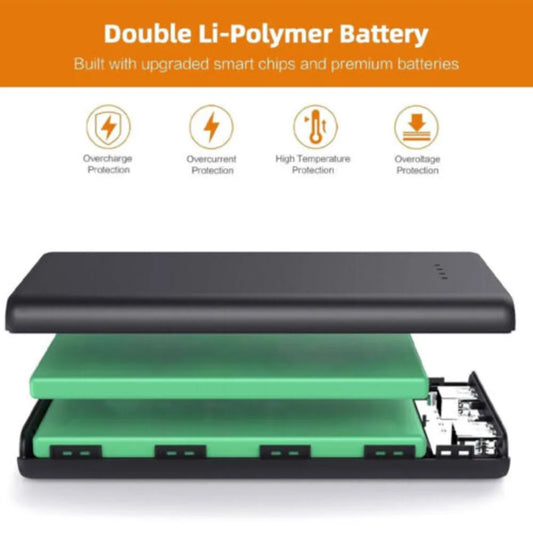 20000Mah Power Bank Pack Fast Charger 2 USB External Battery For Mobile Phone UK