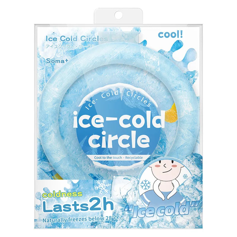 Summer Cooling Ice Circle Prevent Heatstroke Cooling PCM Ice Cushion Reusable Neck Cooler Outdoor Sports Travel Cooling Ring