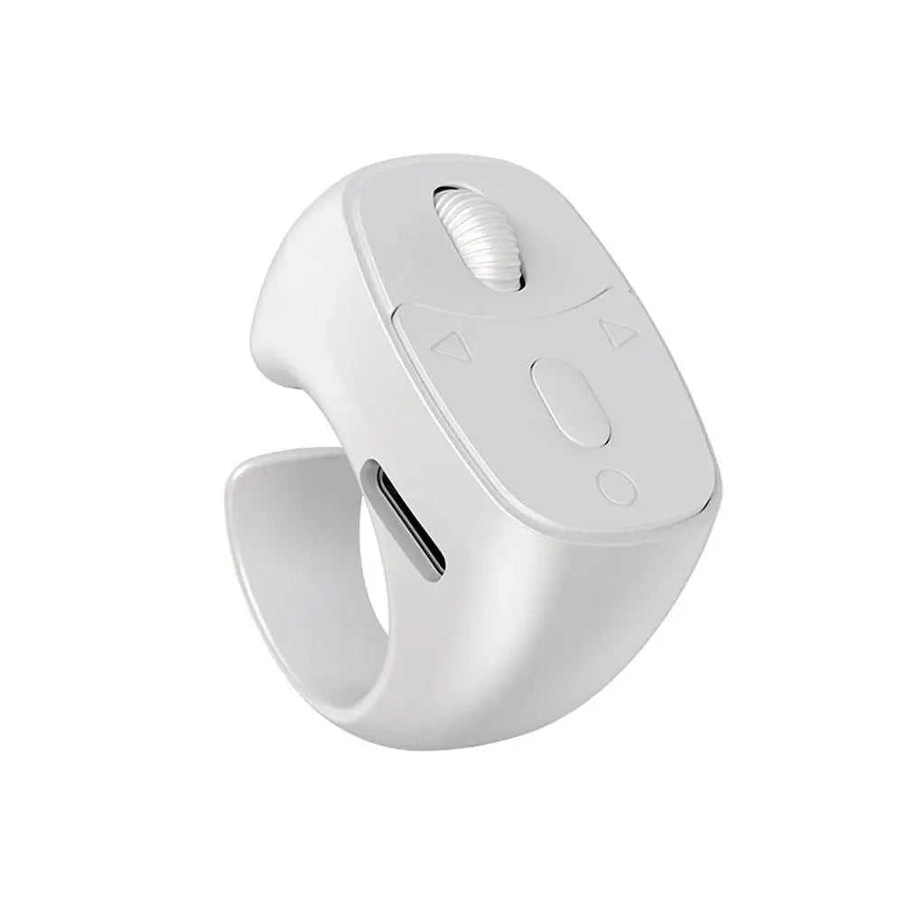 Mini Wireless Bluetooth Page Turner, Fingertip Ring Remote Control for iPhone Android iPad Kindle,USB Rechargeable Scrolling