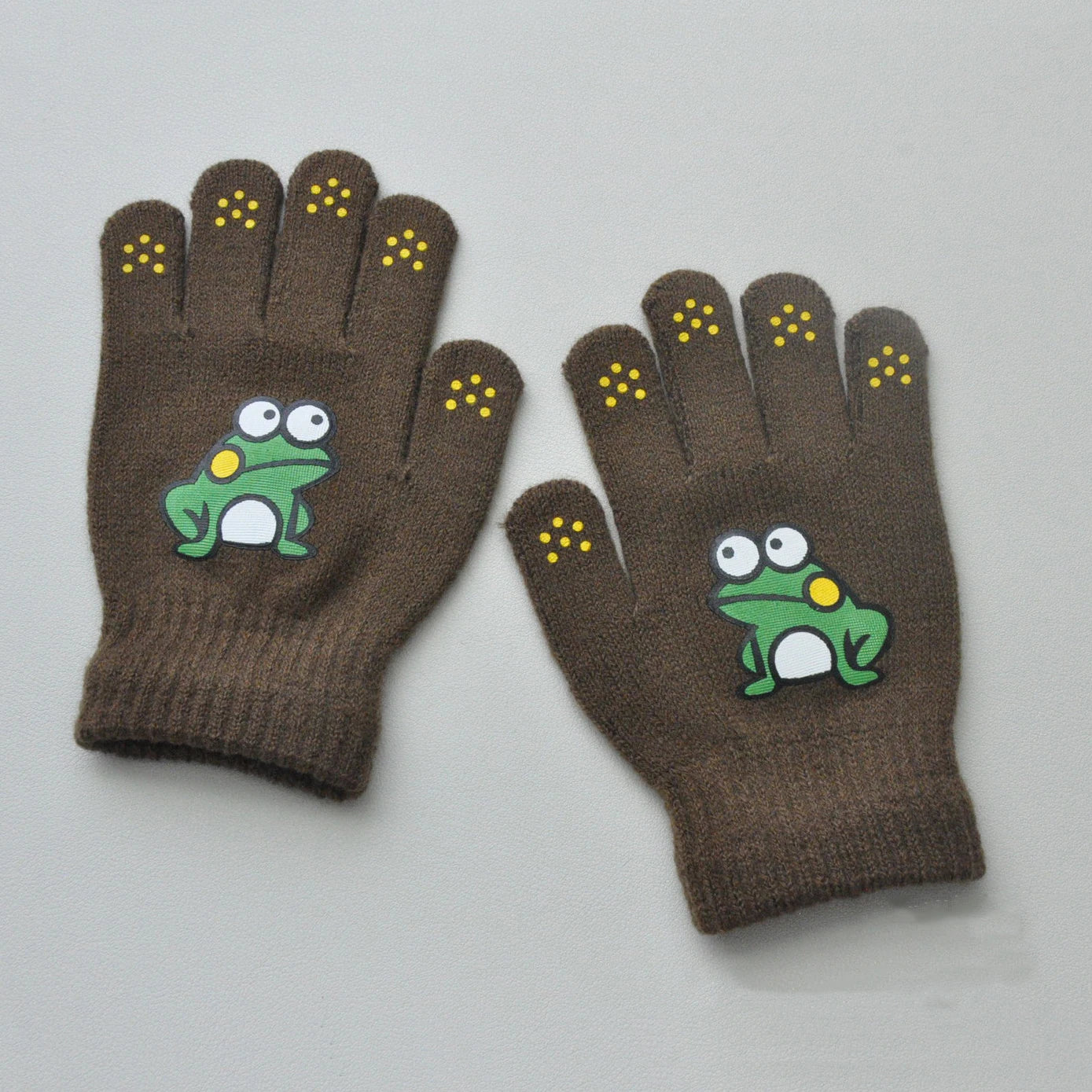 Children Knitted Warm Gloves For 5-12Y Baby Students Winter New Insect Full Finger Mittens Outdoor Cycling Skiing Gloves