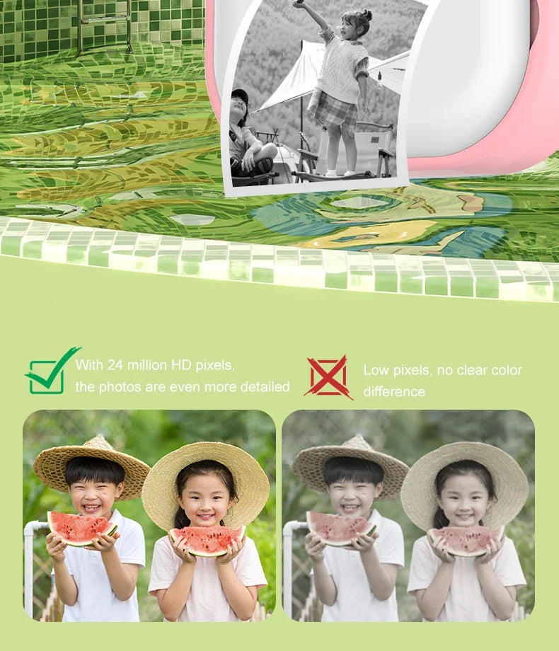 Children Digital Camera Instant Print Toys Thermal Print Camera Instant Photo Printing Camera With Video Function Kids Gifts