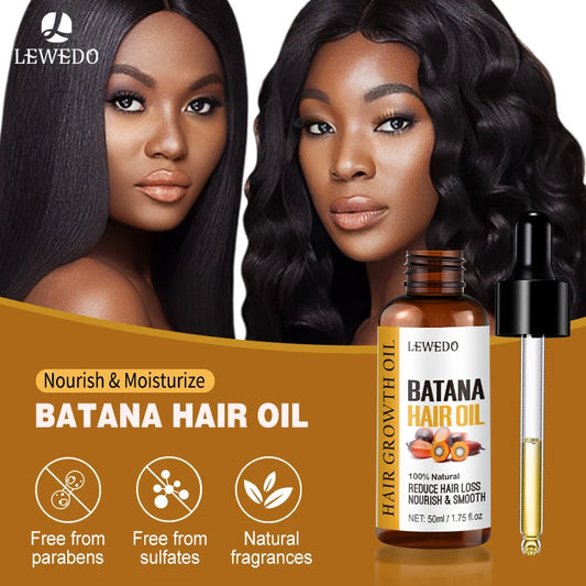 Lewedo Naturals Batana Oil Fast Hair Growth for Men Women Pure Batana Oil Nourish Shiny Hair Healthy Hair Care Anti Hair Loss