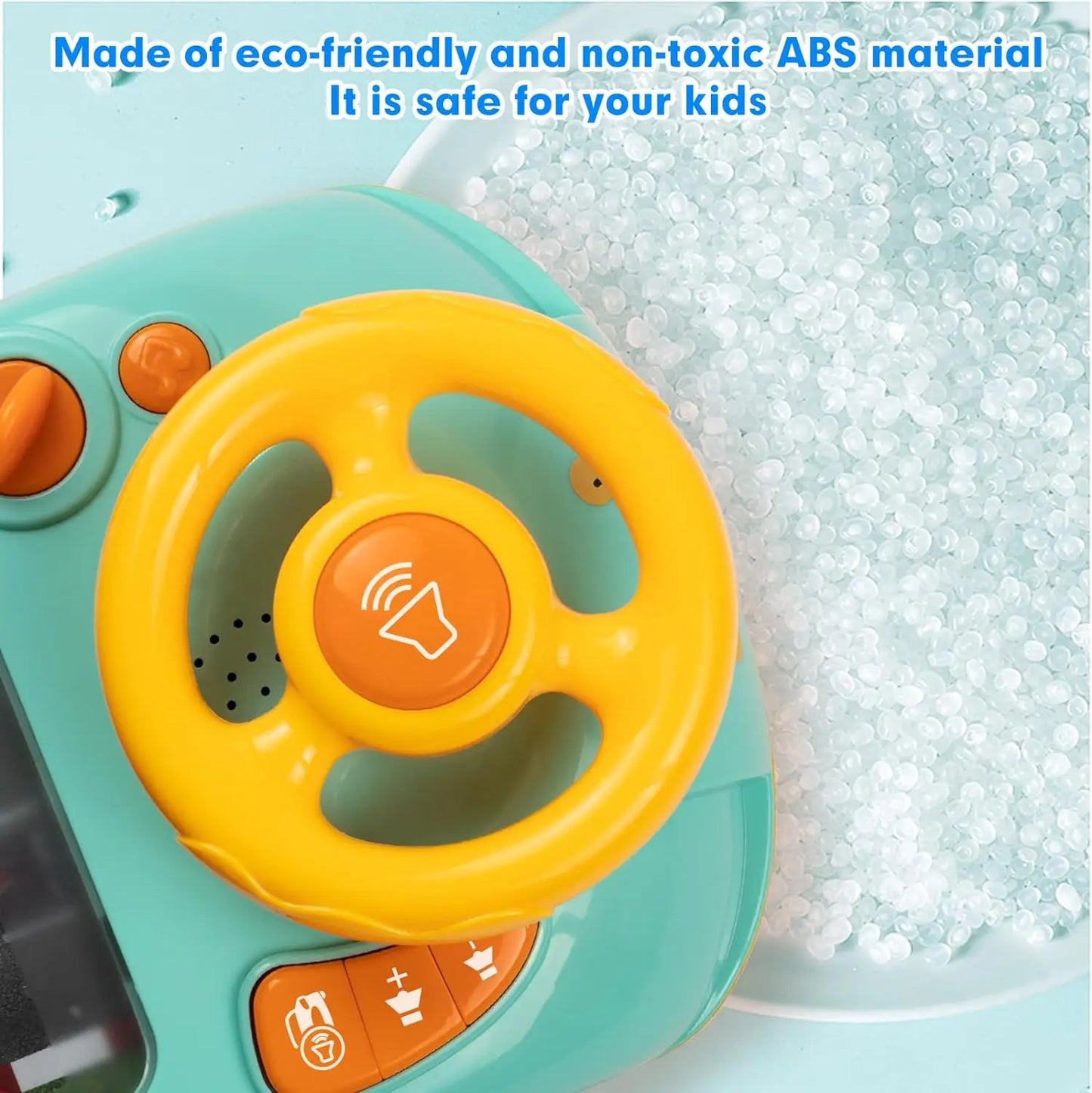 Musical Steering Wheel Baby Toddler Toys Boys, Simulated Driving Racing Car Game with Sound, Interactive Educational