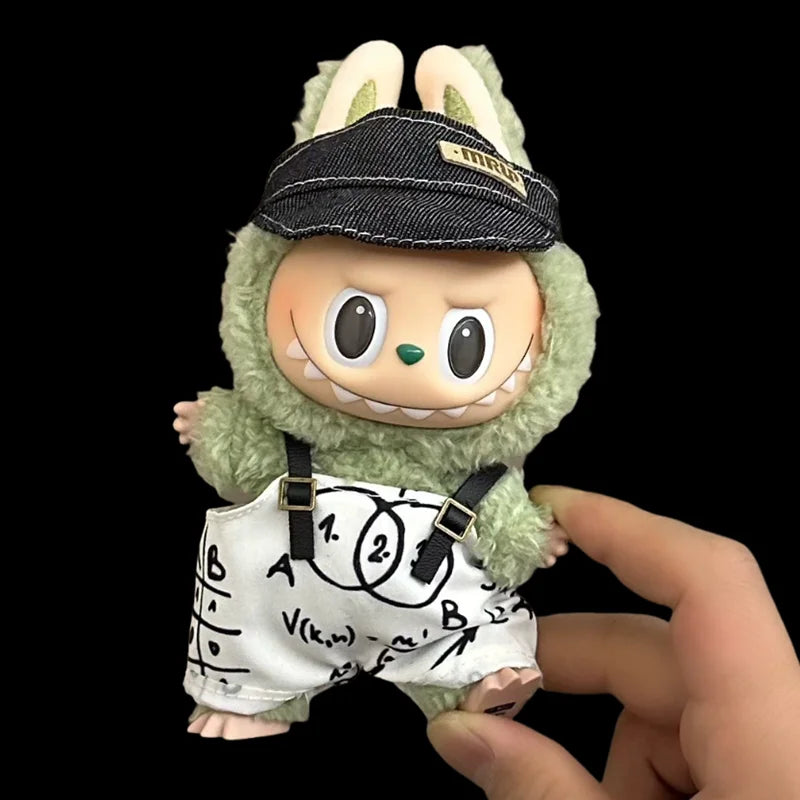 New style for Labubu 17cm doll clothes DIY accessories hat pants decoration set collection birthday gift cute children's toys