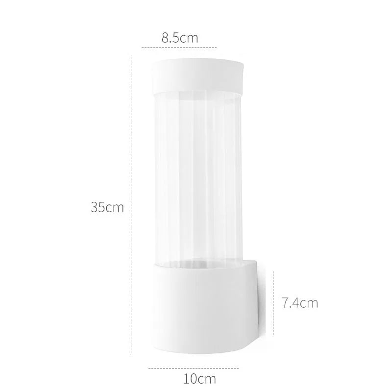 Disposable Paper Cup Dispenser Wall-mounted Plastic Water Dispenser Cup Holder Cup Container Paper Frame Home Organizer