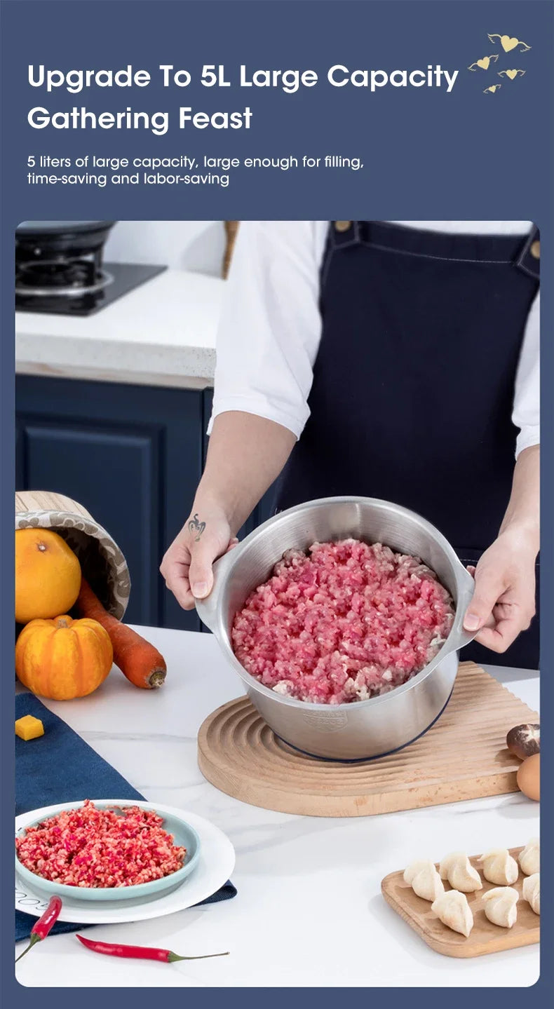 Electric Meat Grinder 304 Stainless Steel Food Processors Crusher Multifunctional Slicer Mincer Baby Food Processor