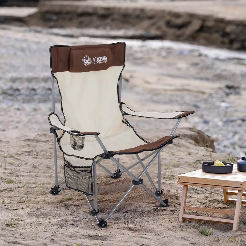 【Breeins】Portable adjustable folding camping chair, lightweight travel, fishing chair, beach chair, suitable for grassland