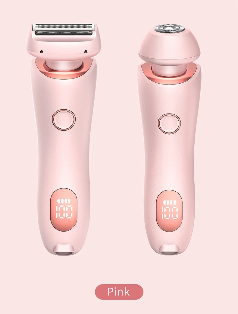 2 in 1 Waterproof Double Head Female Electric Epilator Body Hair Trimmer Kit Hair Removal Lady Shaver for Women