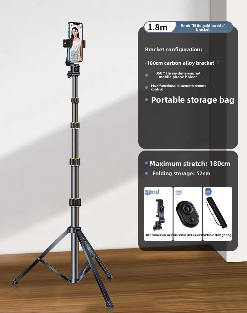 Mobile Phone Stand Live Broadcast Tripod Floor Selfie Stick Shooting Special Bracket For Pictures And Record Videos Vlog Tiktok