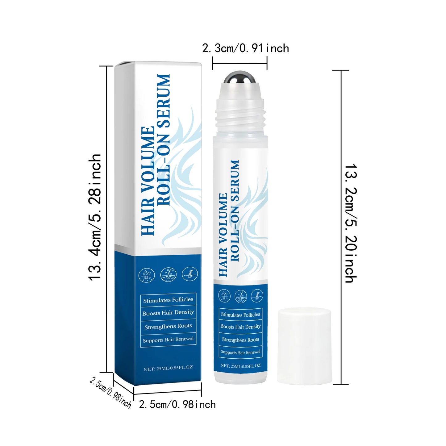 Rosemary Oil Dense Hair Essential Roller For Damaged Hair Care Treatment Smoothing Shiny Soften Hair Scalp Massage Serum