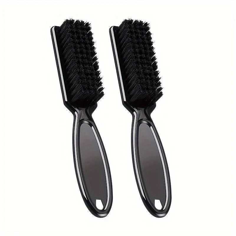 1Pc Barber Neck Duster Brush Sets Plastic Handle Hairdressing Soft Hair Cleaning Brush Heads Shaped Carving Cleaning Brush Black