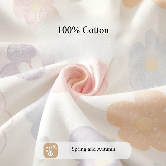 Baby Onesie 100% Cotton Boys Girls Long Sleeve Romper Infant Cute Printed Fruit Onesie Pajamas 1-3-6-9M Four Season Universal