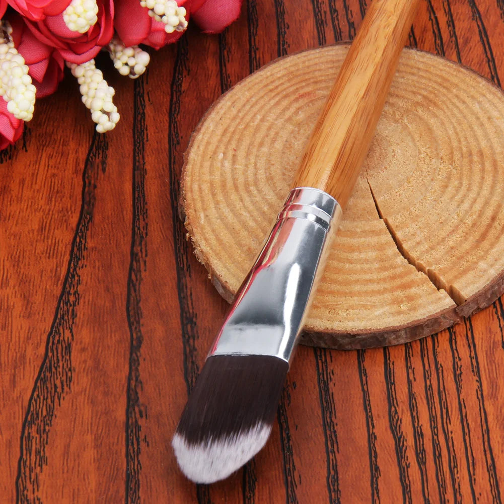 BB Creams Scrubber Multifunctional Foundation Liquid Applicator Bamboo Handle Reusable Valentine Day Gift Face Beauty Tool