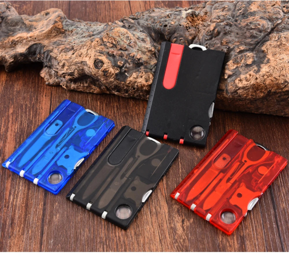 Camping Multifunctional Swiss Army Knife Card Combination Multi-purpose Survival Tool Beauty Suit Tool Card