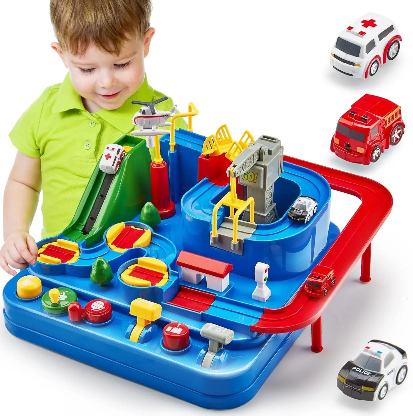 Musical Steering Wheel Baby Toddler Toys Boys, Simulated Driving Racing Car Game with Sound, Interactive Educational