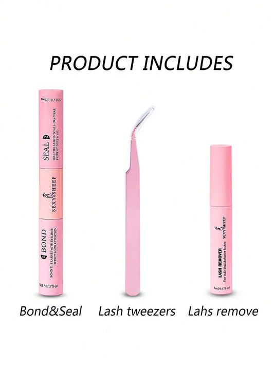 Lash Bond and Seal 10ml Individual Lashes Glue and Seal Super Strong Hold Lash Extension and Lash Glue Remover 5ml Kit