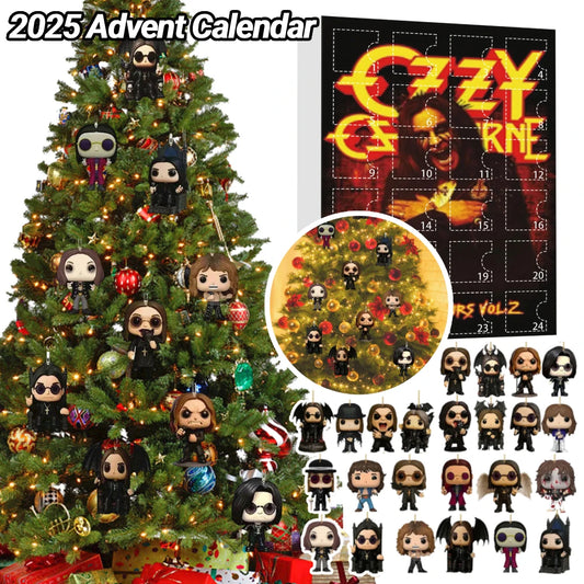 1/2PCS Ozzy Osbourne Rocking Advent Calendar 2D Acrylic Rocky Countdown Calendar Mini Rock Godfather Ornaments Backpack Pendant