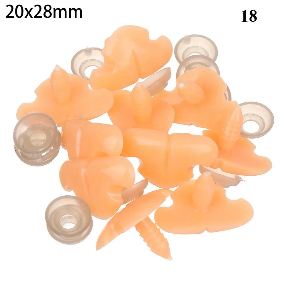 10Pcs Plastic Nose Crafts Doll Triangle Noses Oval Safety Noses Pigs Noses Plush Animal Nose DIY Animals Buttons For Dolls Fox