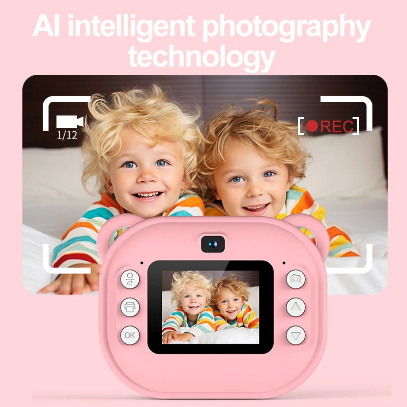 Children Digital Camera Instant Print Toys Thermal Print Camera Instant Photo Printing Camera With Video Function Kids Gifts