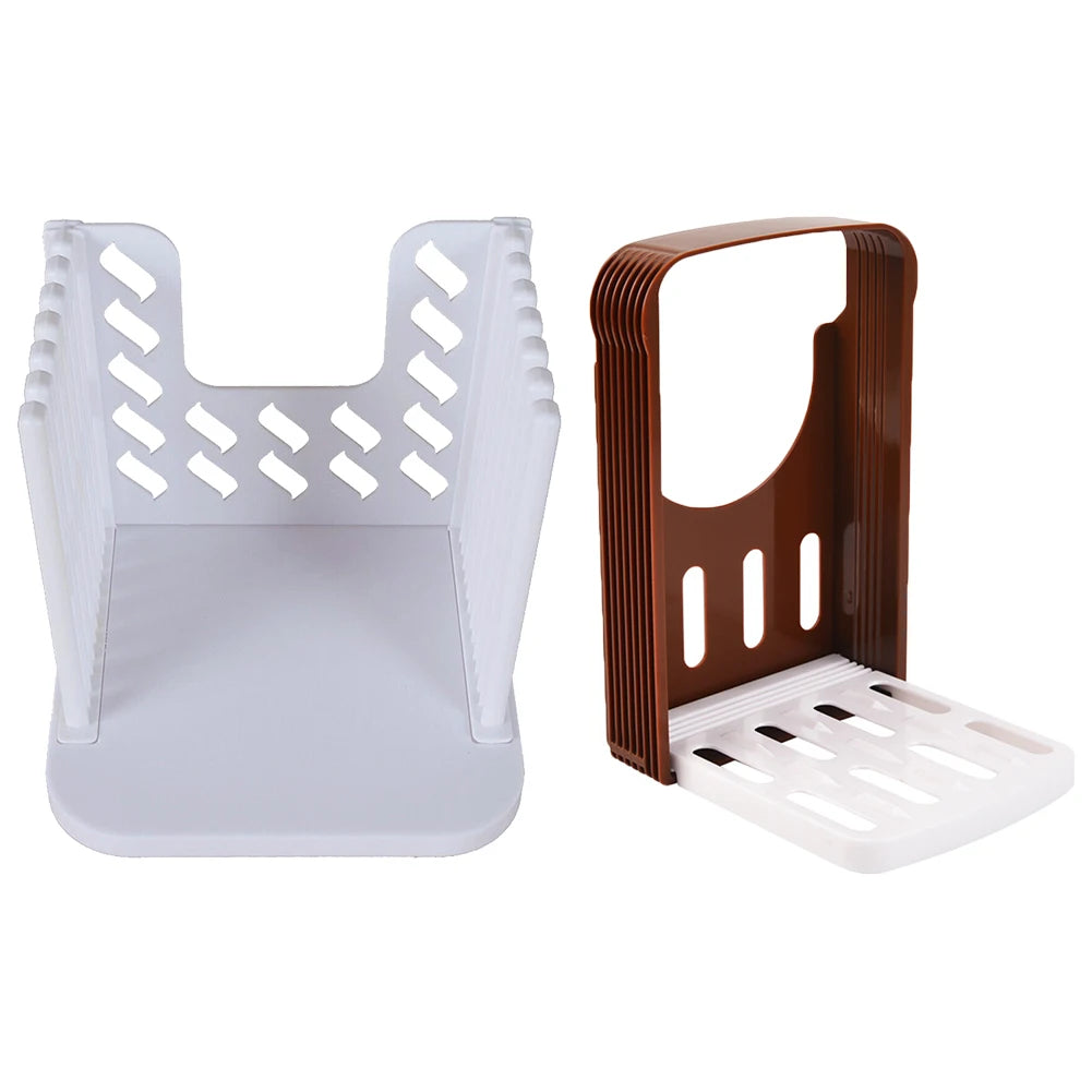 Toast Bread Slicer Stand Adjustable Plastic Bread Cutting Tools DIY Foldable Toast Loaf Slicing Machine Kitchen Bread Gadgets
