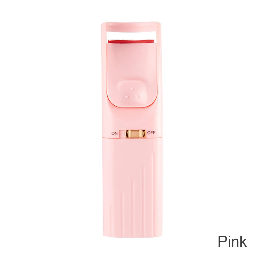 Electric Heated Eyelash Curler USB Rechargeable Eyelashes Curler Quick Heating Natural Eyelash Curler Long Lasting Makeup