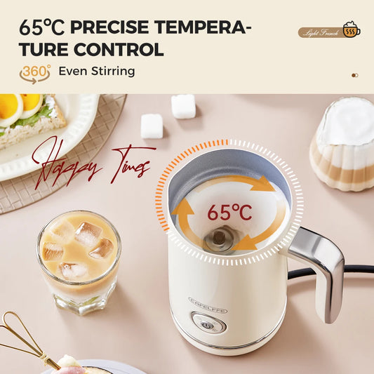 Automatic Milk Frother - Electric Foamer Hot Cold Cappuccino Maker Chocolate Mixer Warmer