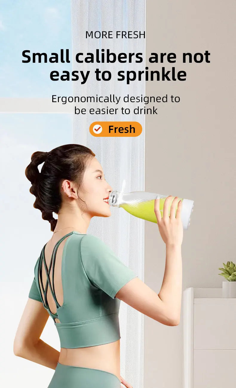 500ML Portable Blender Electric Juicer Fruit Mixers USB Rechargeable Blender juice Cup Bottle 6 Blades
