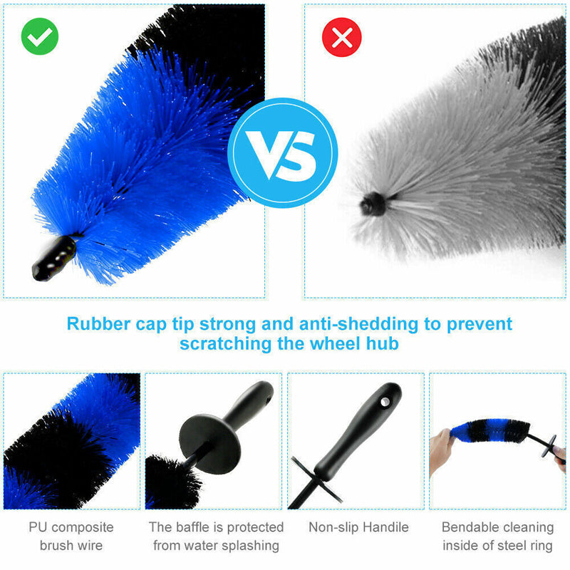 Car Detailing Brush Set for Wheel Cleaning Rotating Wheel Brush Car Cleaner