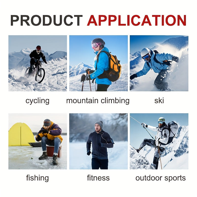 Men'S & Women'S Winter Cycling Gloves - Thermal, & Touchscreen Compatible, Full-Hand Coverage with Ergonomic Design for Cycling, Running, Hiking, Outdoor Activities, Sleek Glove Design, Durable Glove Material