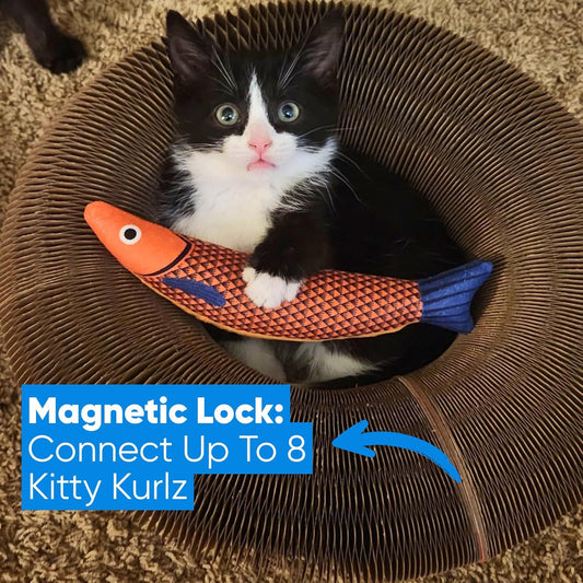 Cat Toy With Bells Accordion-style Scratching Post For Cats