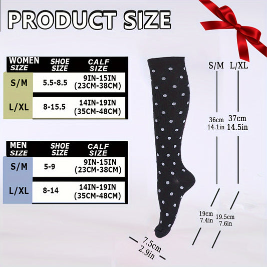 Premium Compression Socks for Men - 4 Pairs Athletic Support Stockings for Running, Travel & Recovery