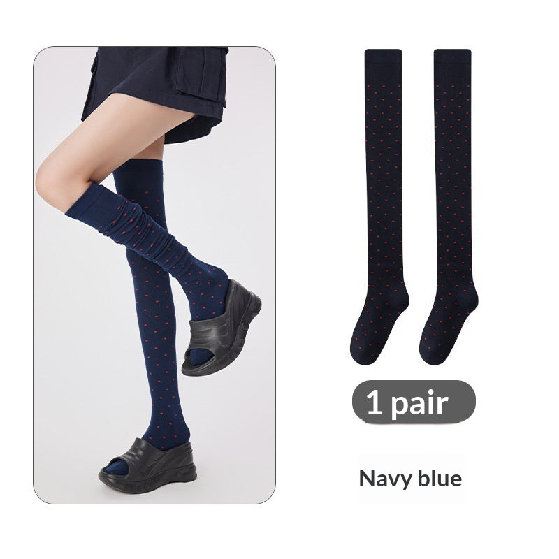 Women's Knee-high Casual Polka-dot Stockings