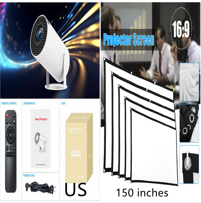 HY300 Pro Mini Projector - 1080P HD Portable Home Theater Projector with Android OS | Compact Cinema Projector for Movies & Gaming