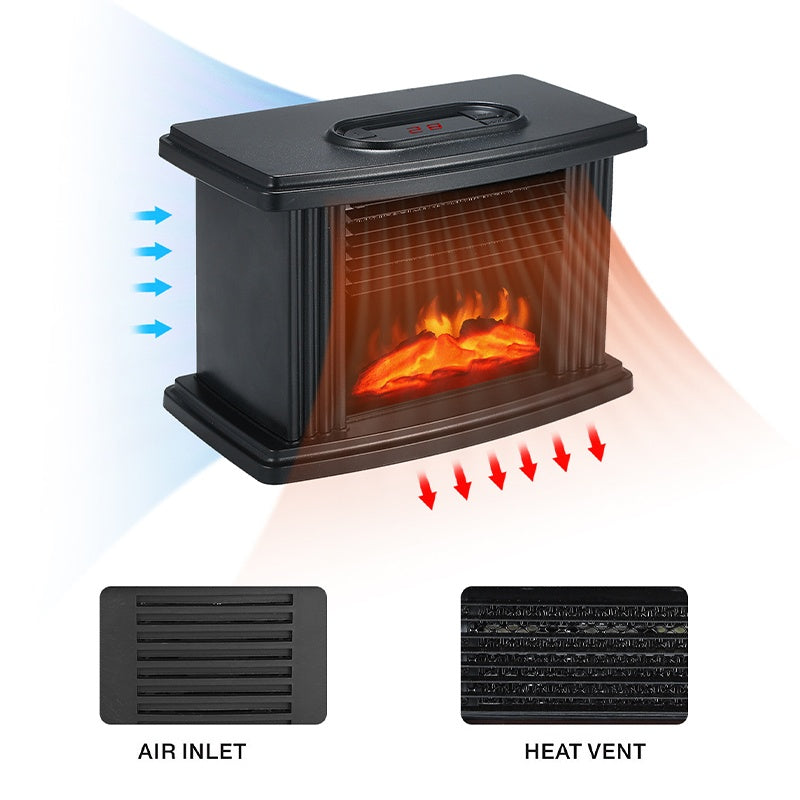 European Style Electric Fireplace Heater LED Flame Effect Stove With Remote Control