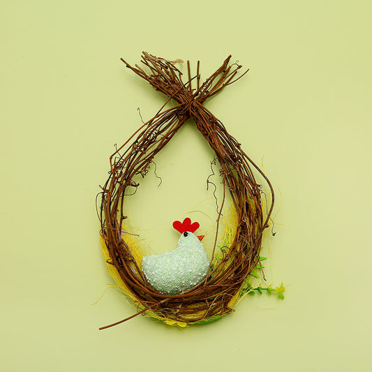 DIY Easter Eggs Puzzle Decoration Painted And Colored Simulation Egg Ornament Pendant