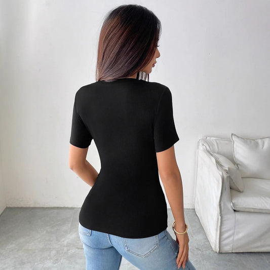 Women's Fashion Round-Neck Short-Sleeve T-Shirt