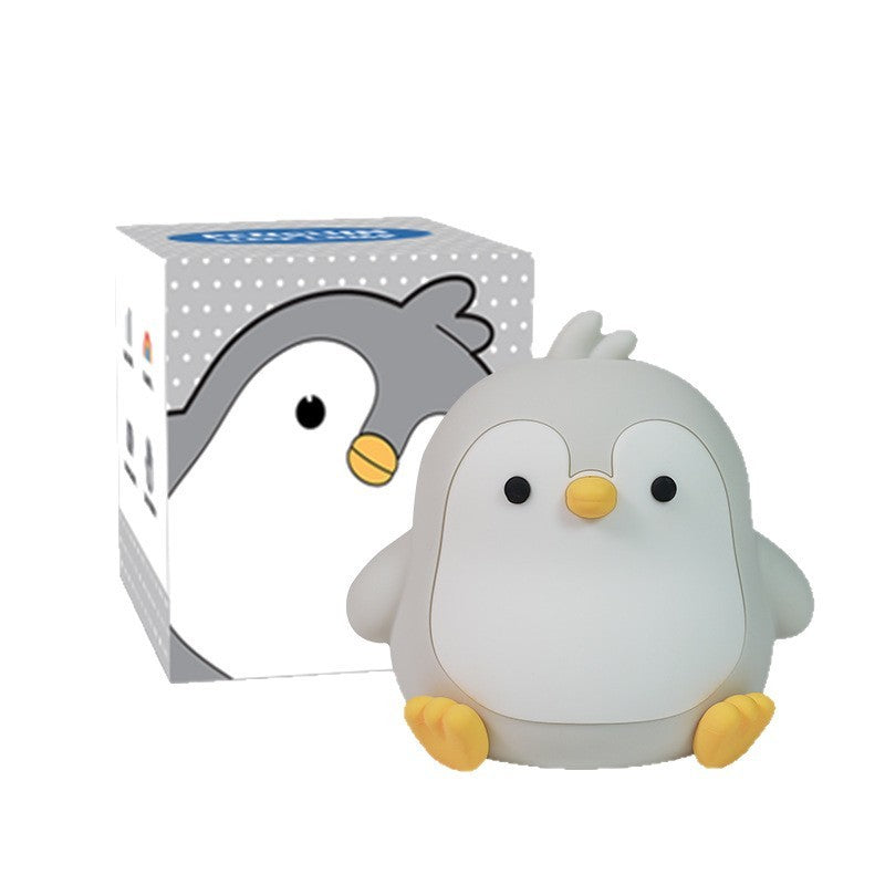 Adorable Penguin Night Light - Rechargeable Silicone Touch Lamp for Kids Bedroom