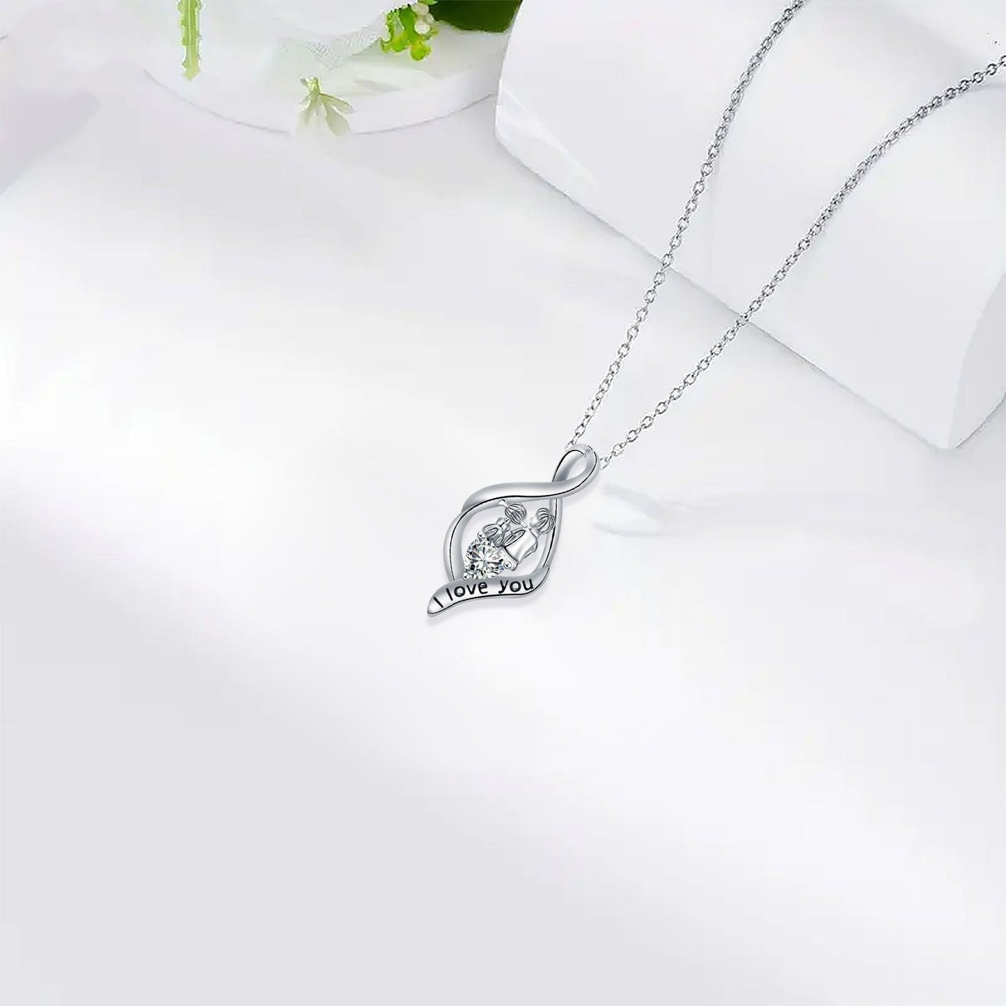 Father And Daughter Pendant Necklace Father's Day Gift