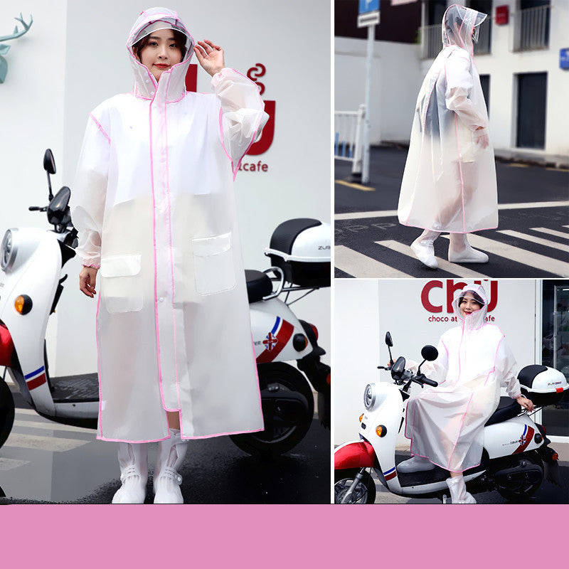 Transparent Electric Car Battery Car Bicycle Adult Poncho