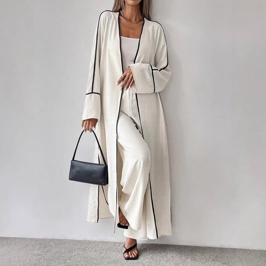 Fashionable Elegant Simple Women's Long-sleeve Cardigan Long Suit